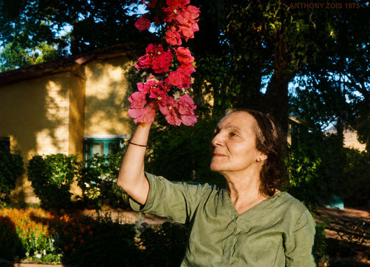 Mehera in her garden at Meherazad - 1975