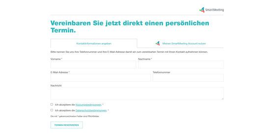 Screenshot des integrierten Plugins in die Baumann & Baumann Webseite