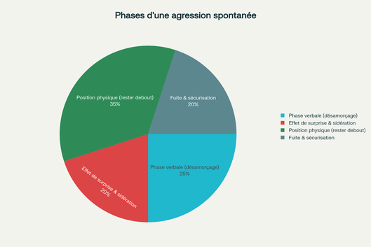 Distribution des phases critiques dans une agression spontanée