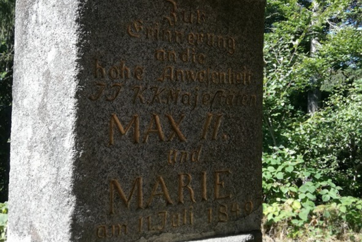 8 von 12:  Königstein Erinnerungstafel an Besuch von König Max II. 1849