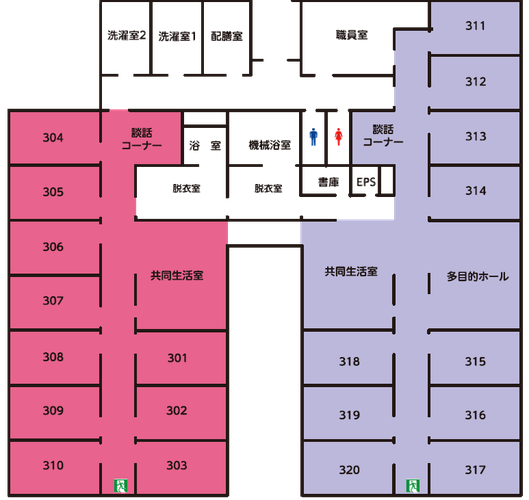 西館　施設レイアウト