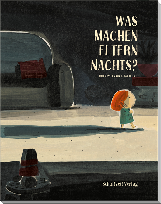 Cover des Bilderbuchs „Was machen Eltern nachts?“ mit der kleinen Sofia vor dem Einschlafen für Kinder ab 3 Jahren