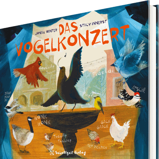 Cover des Bilderbuchs Das Vogelkonzert mit Vogelstimmen für Kinder ab 3 Jahren