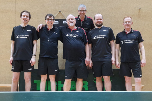 Die 3. Herren des TTC Gifhorn nach ihrem 9:5 Sieg gegen Groß Oesingen.
