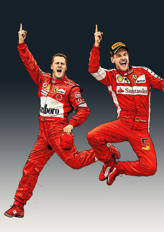 Michael Schumacher & Sebastian Vettel