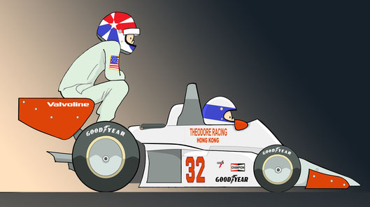 Eddie Cheever & Keke Rosberg by Muneta & Cerracín