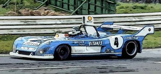 Jacky Ickx y Jean-Pierre Jarier (Equipe Gitanes) con su Matra-Simca MS670C