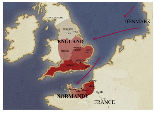 The Vikings settled in Britain and also in France.