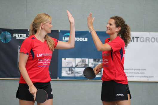 Die amtierenden Norddeutschen Doppel-Meisterinnen Bianca Dahlke und Ann-Kathrin Gericke waren auch bei den Landesmeisterschaften im Kreis Nordfriesland eine Klasse für sich.