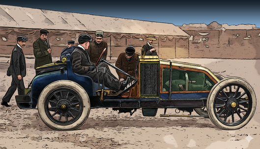 Grand Prix de l'A.C.F. El ganador del primer Gran Premio, Ferenc Szisz en Renault