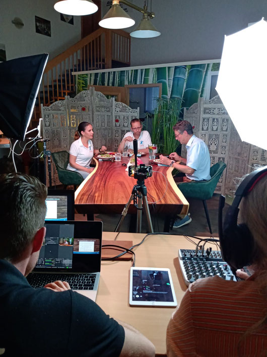 The making of für den YouTube Livestream mit Magdalena und Dirk Schauenberg zum Thema Gesundheit