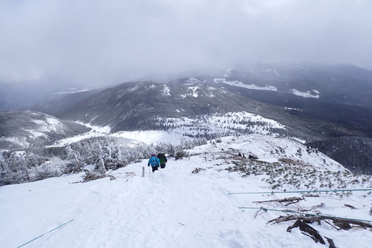 北横岳　雪山　登山　ツアー