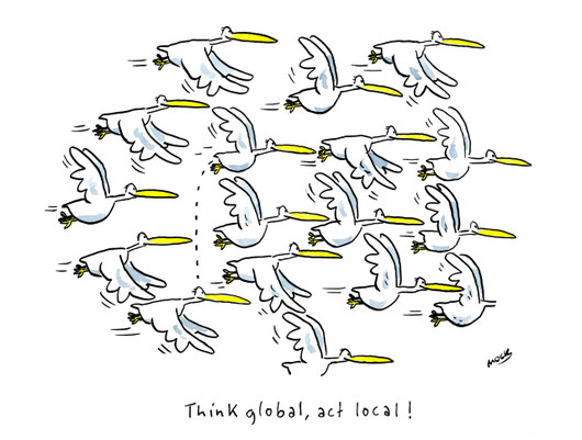 Cartoon von Mock zum Thama Globalisierung
