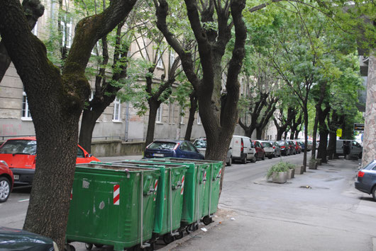 Recycling waste bins in Serbia
