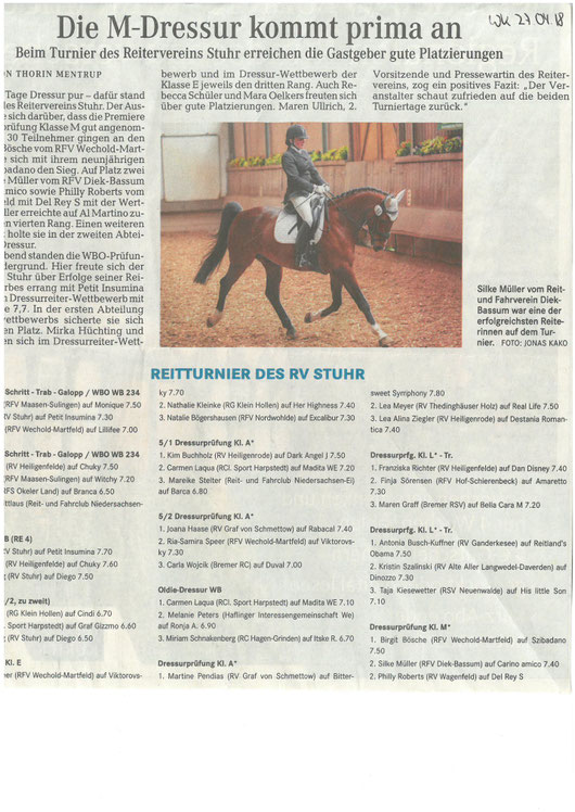 Artikel Weser-Kurier 27.04.2018