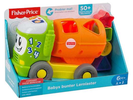 Bei der Bestellung im Onlineshop der-Wegweiser erhalten Sie das FisherPrice Paket "Babys bunter Lernlaster".