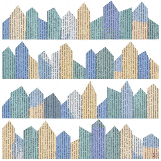 Papiercollage von Klaus Becker, Kassel