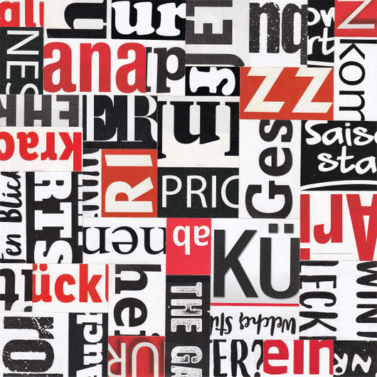 Papiercollage von Klaus Becker, Kassel