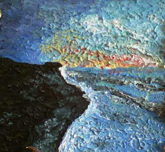 ALBA SUL CONERO - 2007 olio su legno 35 x40