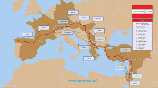 The Jerusalem Way (source www.jerusalemway.org)