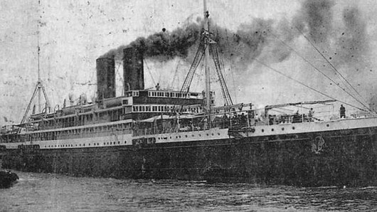 El Sinaia, buque que llevó a México a centenares de españoles.
