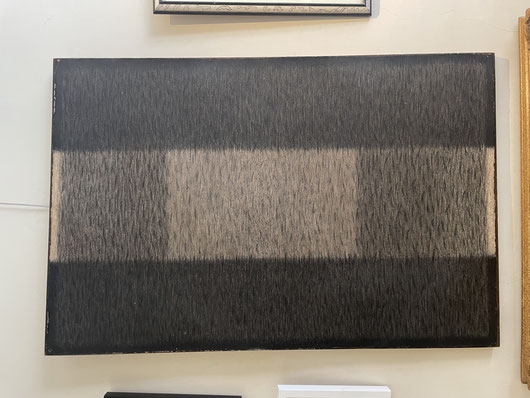 Satish PANCHAL (1935-2021) encre sur papier épais marouflé sur panneau, 121 x 80,5 cm expose à la galerie agnès thiebault, paris 