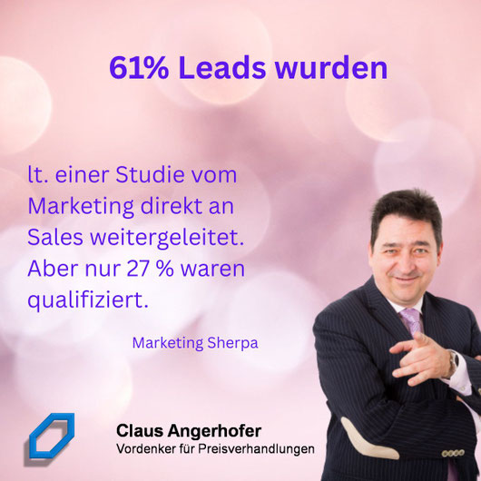 Lt. einer Studie von Marketing Sherpa werden jede Menge unqualifizierter Leads vom Marketing an Sales übergeben