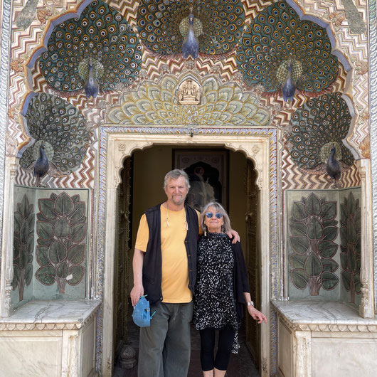 Dan with Carol Russo at Jaipur, India.