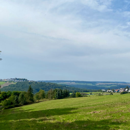 Blick auf den Küppelberg und bis in den Taunus und den Westerwald