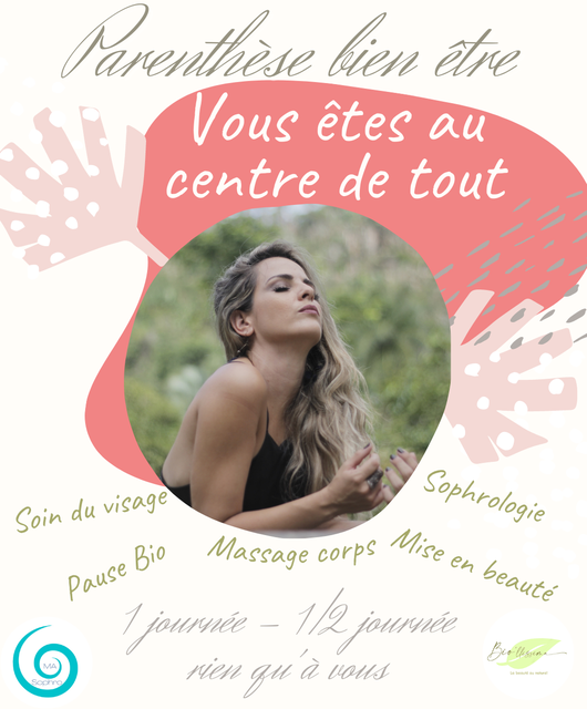 Journée détente, cocooning, sophrologie, massage, soin visage, repas bio, formule complète, unique, sur mesure, bichonner les besoins et bien-être global Plaisance du touch