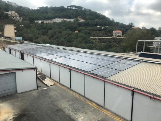 Lebanon: Solar panels on a public building
