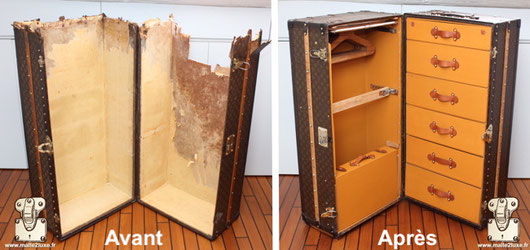 restauration extrême Louis vuitton malle