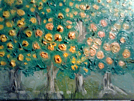 L'AGRUMETO- 2011 olio su tela 13 x 18