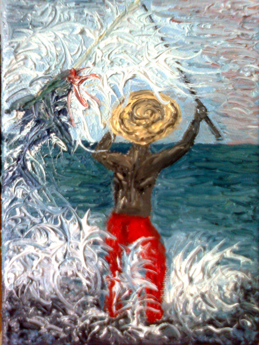 LA CATTURA - 2013 olio su tela 13 x 18