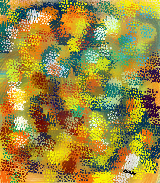 MONDI - 2012 dipinti digitali il primo eseguito con tecnica dry ink. i successivi applicando filtri distorcenti