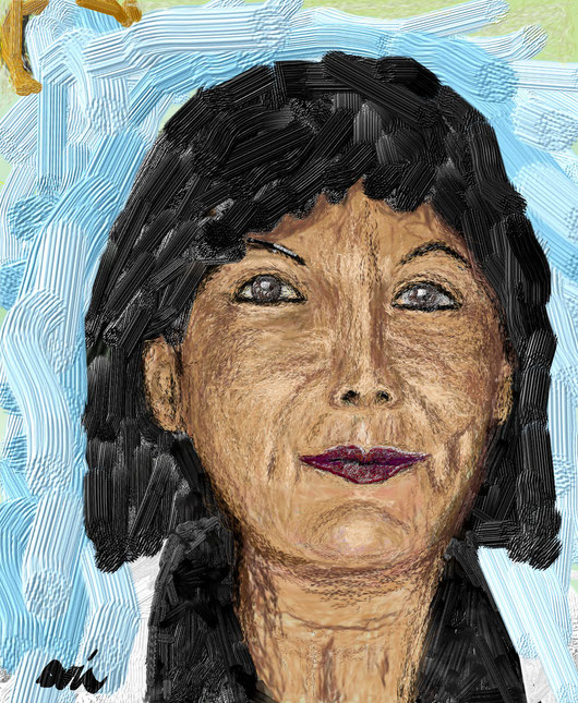 RITRATTO DI ZIA MAIA- 2012 dipinto digitale tecnica impasto e artist van gogh