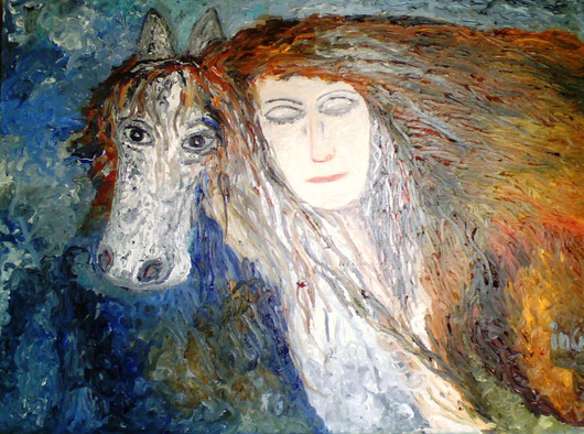 GUARDERO' SEMPRE CON I TUOI OCCHI - 2008 olio su tela 35 x 45