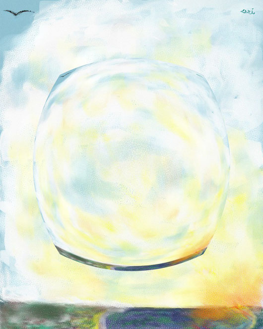 IL CIELO NEL CIELO - dipinto digitale - 2013 tecnica pastelli a cera