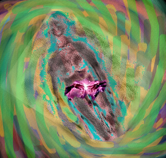 IL DIVINO ENTRA NELL'UMANO - 2013 dipinto digitale tecnica mista