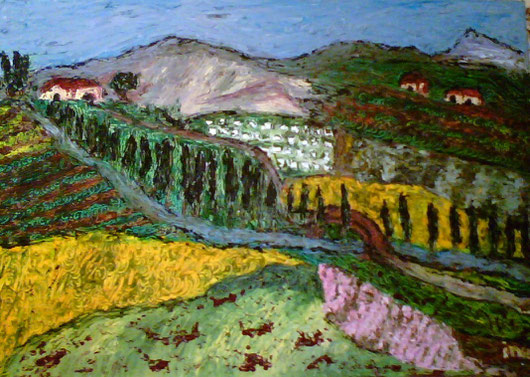 COLLINE DI ROMAGNA - 2008 olio su tela 35 x 45