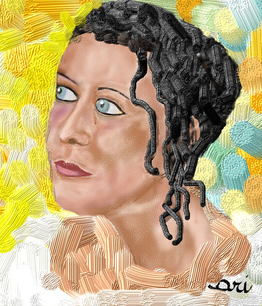 RITRATTO DI MILENA CIVITILLO- 2012 eseguito al pc interamente a mano libera