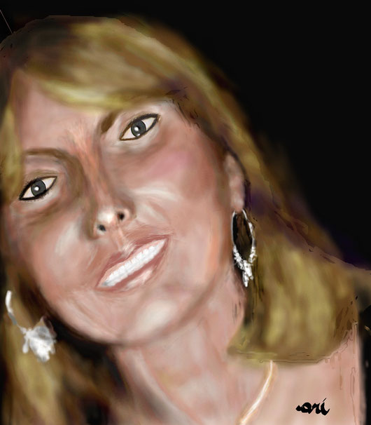 RITRATTO DI DANIELA CELENTANO - 2012 dipinto digitale - tecnica aerografo