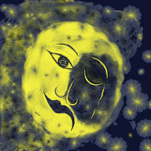 LA LUNA - dipinto digitale 2012