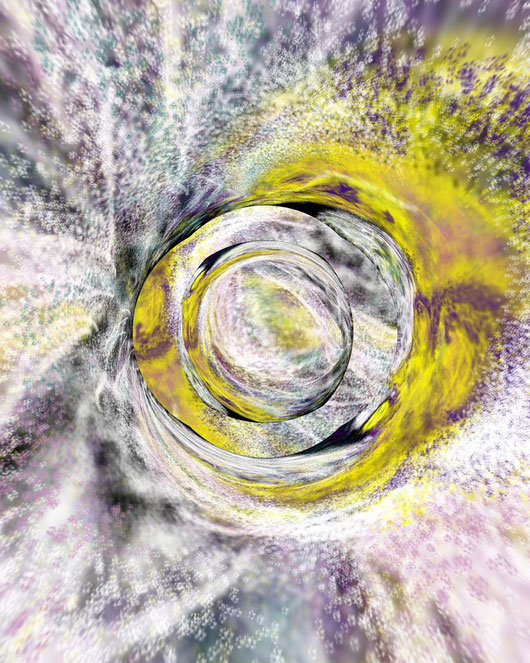 ALLAGARSI DI LUCE - variazione de la regina degli angeli - dipinto digitale 2013