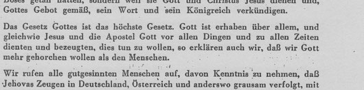 Auszug aus dem Flugblatt