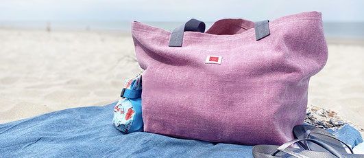 Shopper XXL aus weichem Polsterstoff | Strandtasche