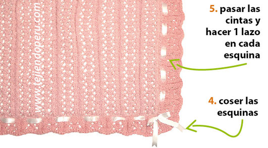Paso a paso: cómo tejer una manta con tablillas caladas en dos agujas o palitos