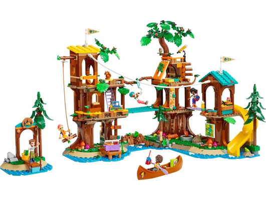 LEGO Set 42631 mit 1128 Bauteilen – detailliertes Bau- und Spielvergnügen mit Baumhaus und Abenteuercamp.