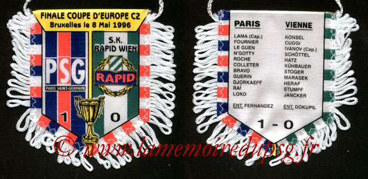 Fanion PSG-Rapid Vienne  1995-96