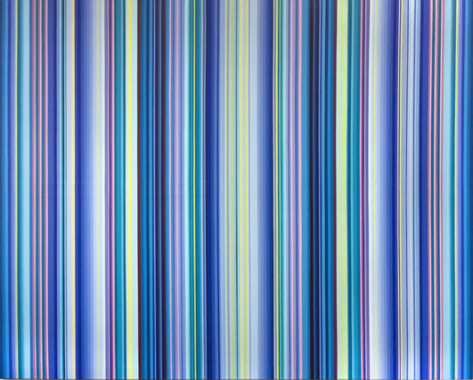 Im Blauen  2021 | 130  x 160 cm | Acryl auf Leinwand 